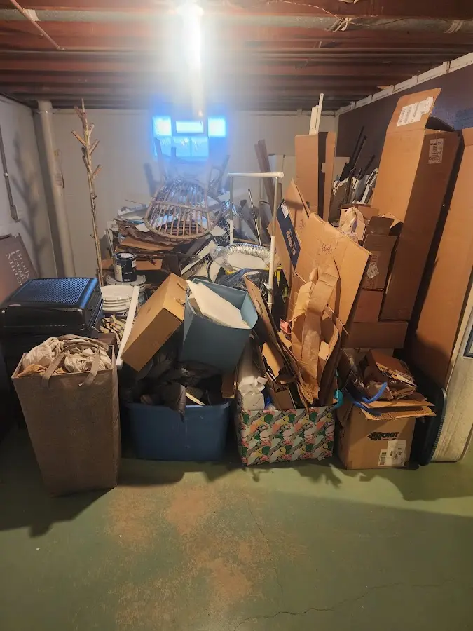 Roll-off dumpster container at job site for 8 Yard Dumpster Rental in Bristol